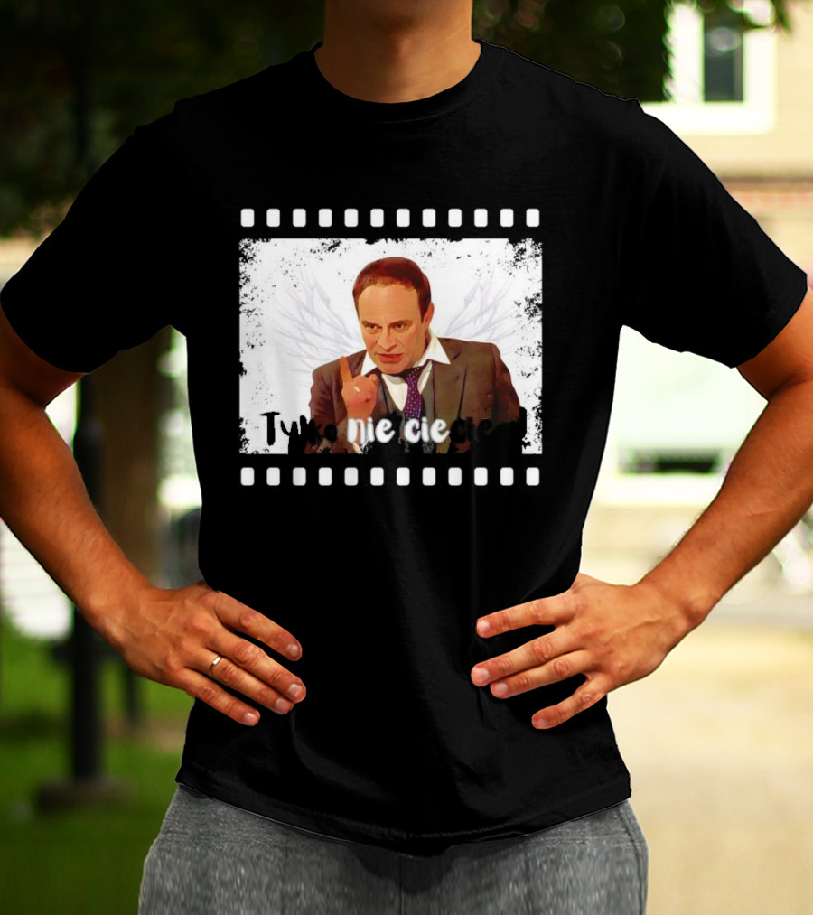 Tylko Nie Cieciem Stanisław Anioł Filmstrip Winged T-Shirt