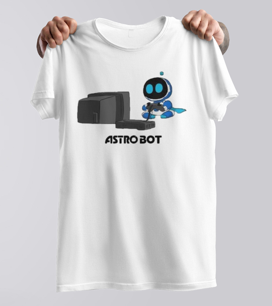 Astro Bot Playing Video Game Retro Console T-Shirt