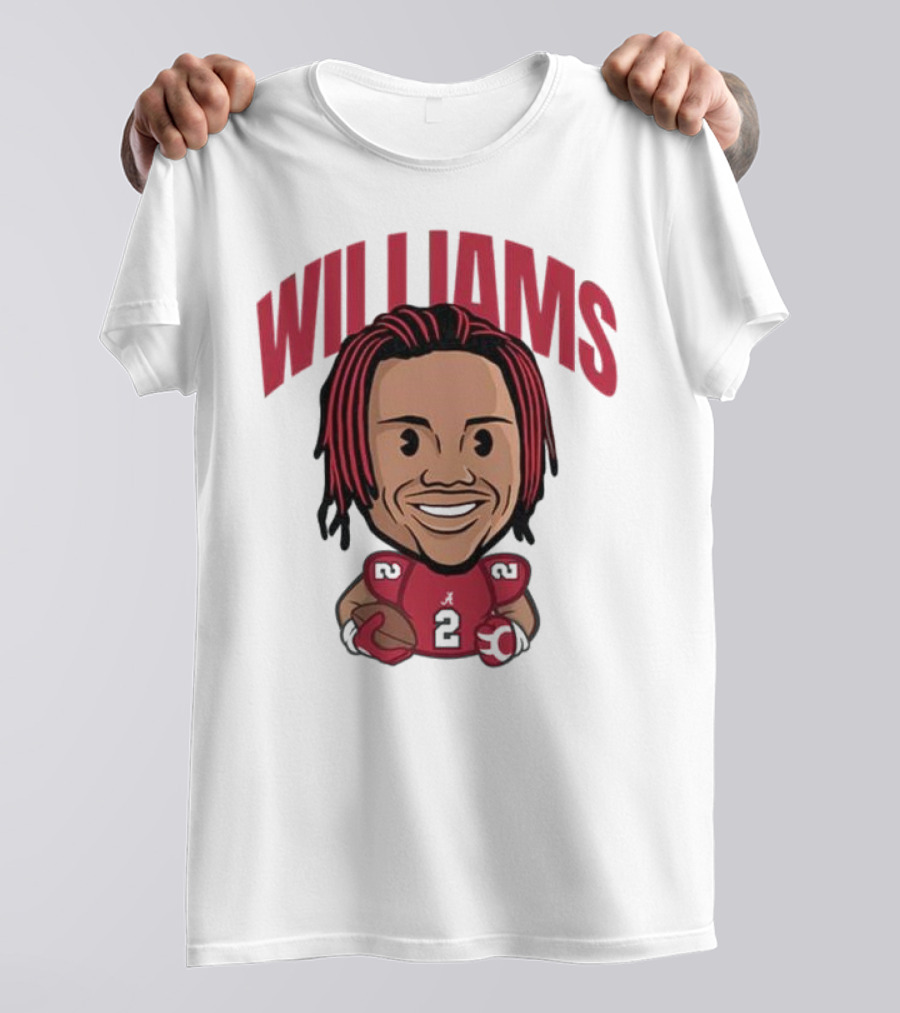 Williams Alabama Crimson Tide Caricature Football Player T-Shirt