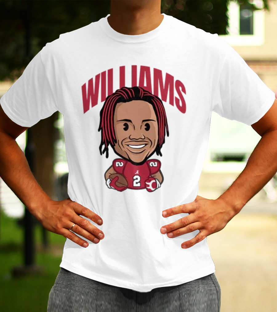 Williams Alabama Crimson Tide Caricature Football Player T-Shirt
