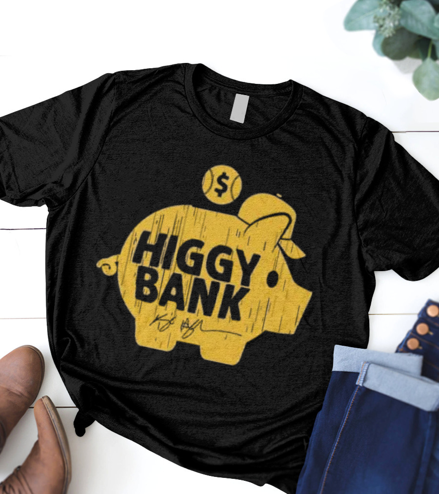 Higgy Bank San Diego Padres Kyle Higashioka Baseball Dollar Cap T-Shirt