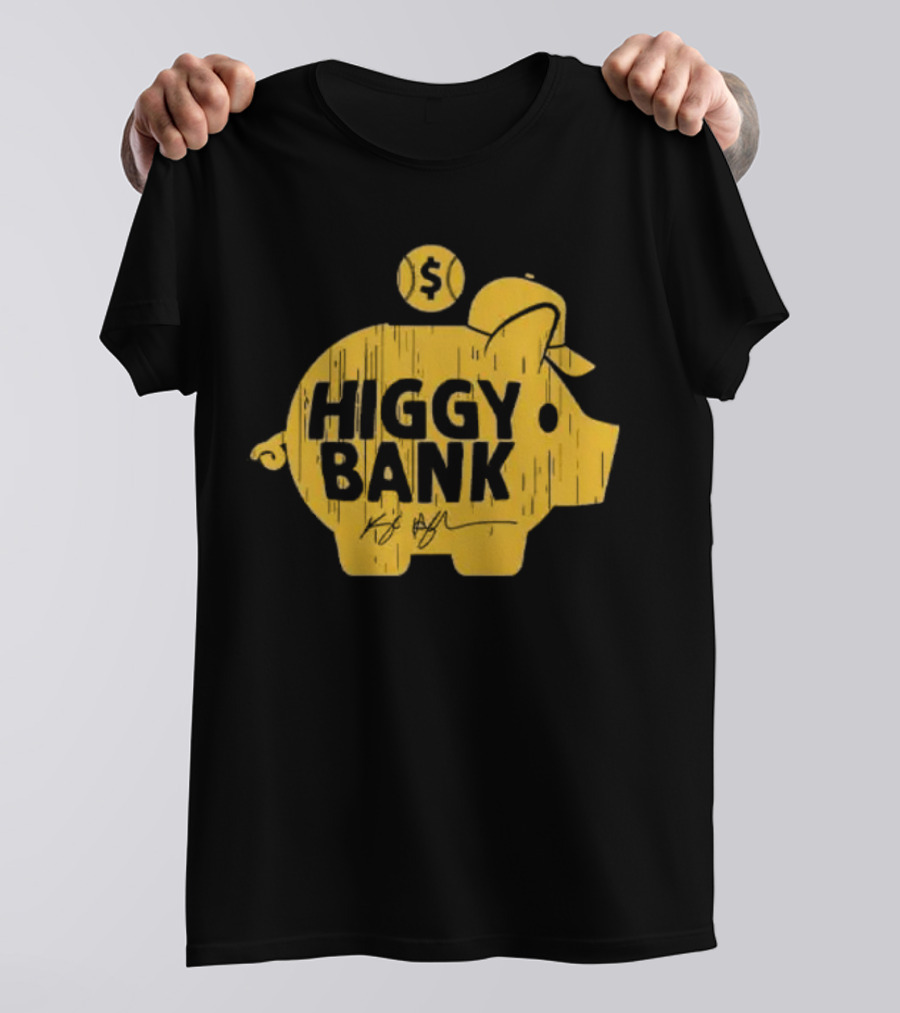 Higgy Bank San Diego Padres Kyle Higashioka Baseball Dollar Cap T-Shirt