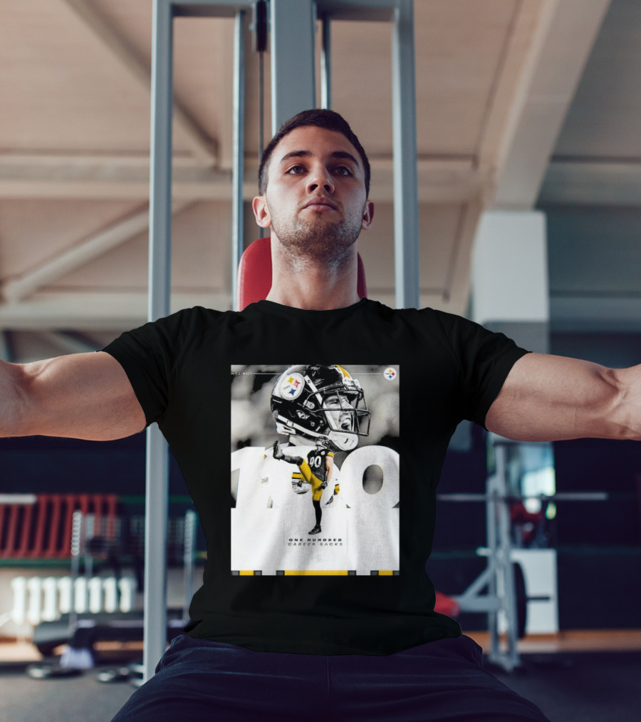 TJ Watt Pittsburgh Steelers 100 Career Sacks Signature T-Shirt