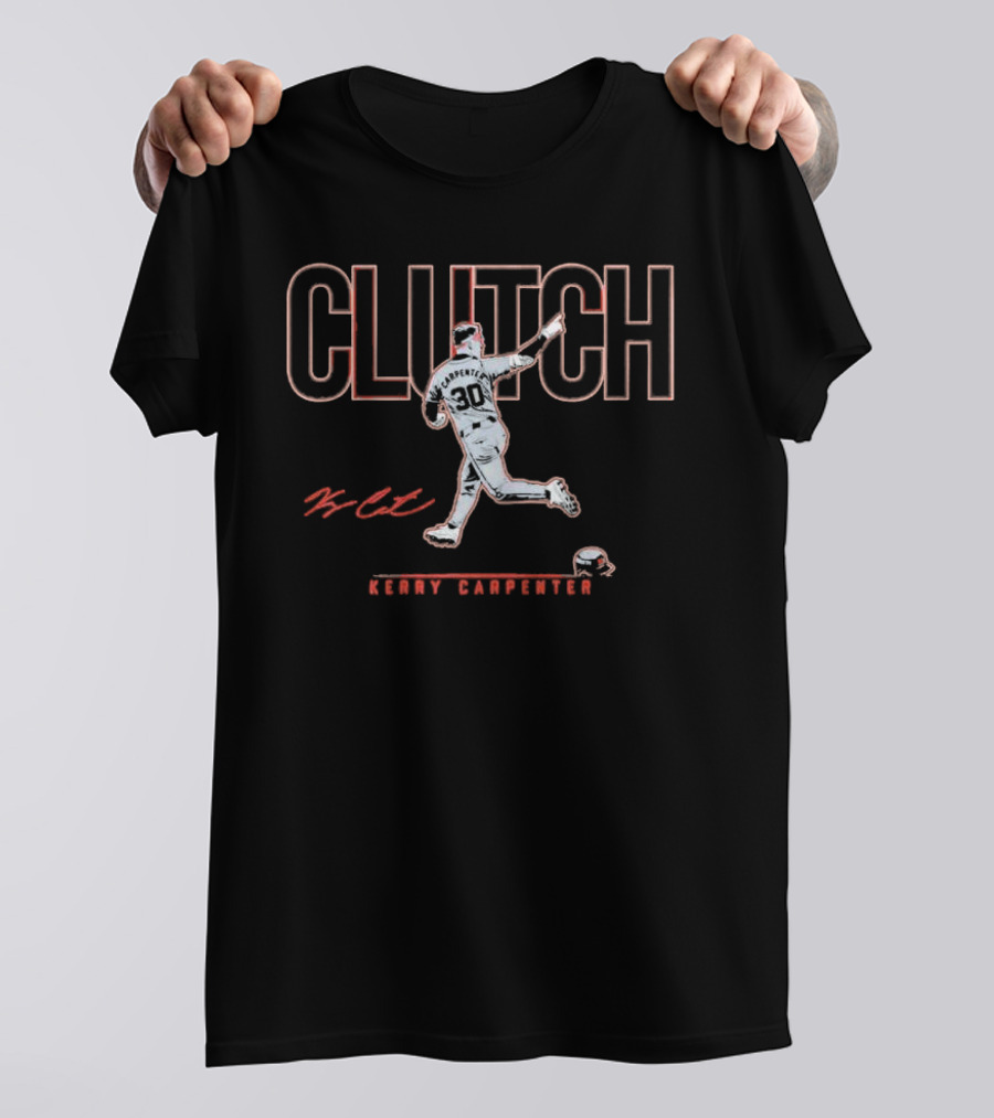 Clutch Kerry Carpenter 30 Detroit Tigers Signature Baseball Player T-Shirt