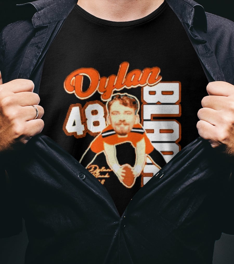 Dylan Black 48 Oregon State Beavers Football Player Face Cartoon T-Shirt