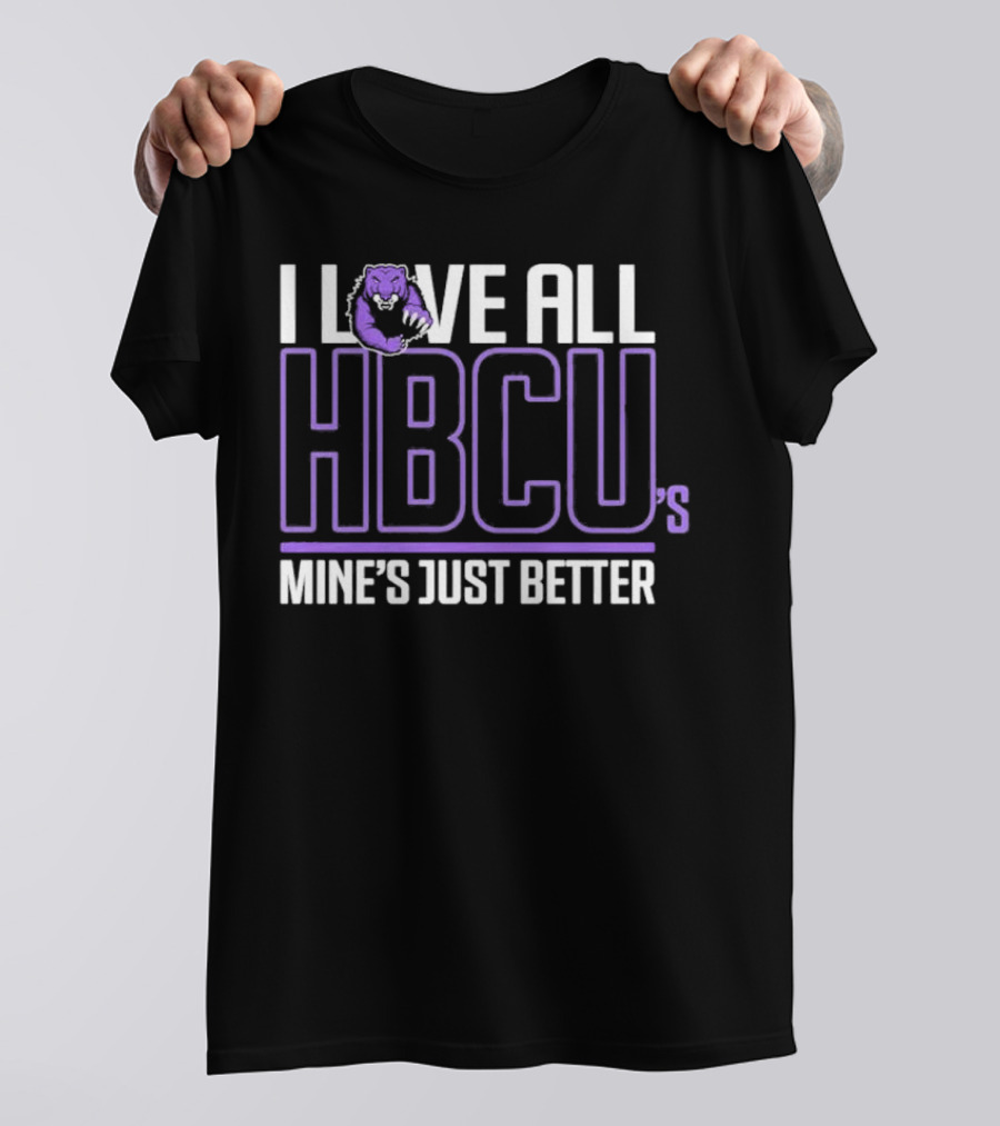 I Love All HBCUs Mine's Just Better With Purple Bear T-Shirt