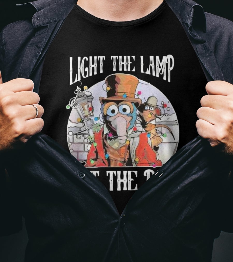 Light The Lamp Not The Rat Muppet Christmas Carol Gonzo Rizzo T-Shirt