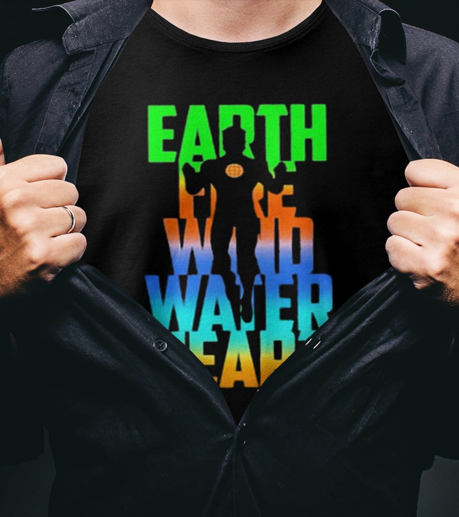Earth Fire Wind Water Heart Captain Planet T-Shirt