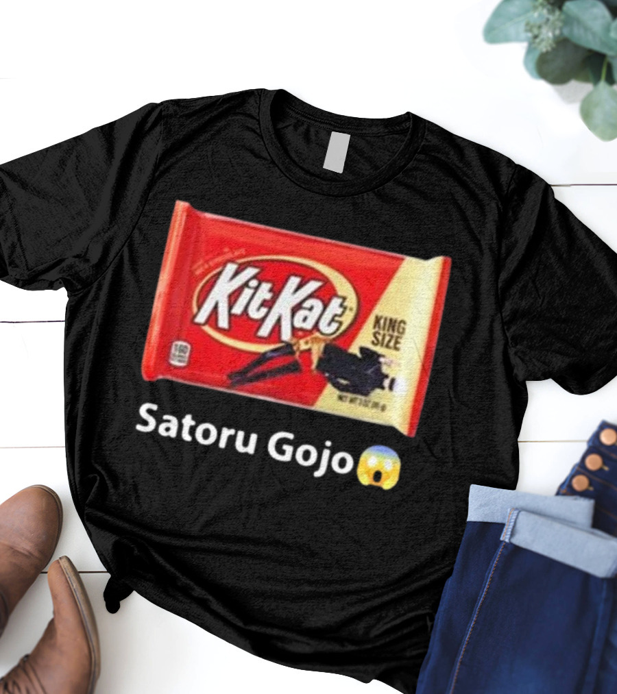 Mr. Goofy Ahh Kit Kat Satoru Gojo King Size T-Shirt