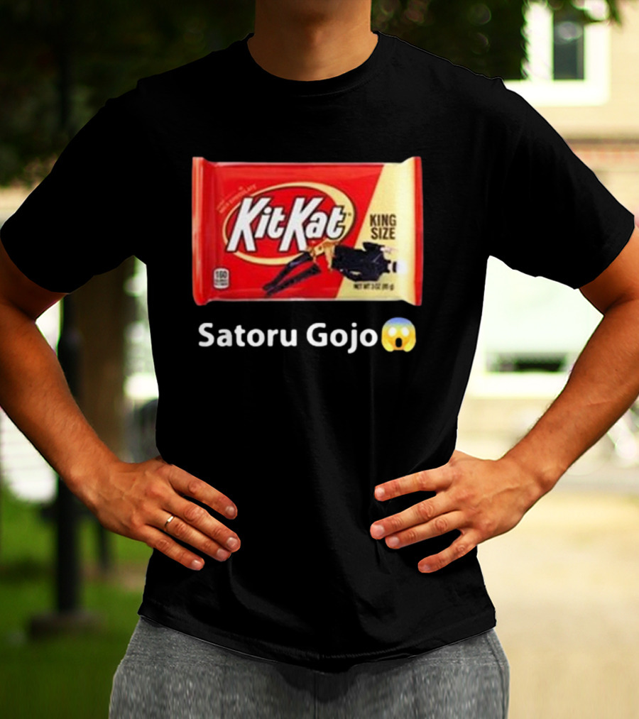 Mr. Goofy Ahh Kit Kat Satoru Gojo King Size T-Shirt