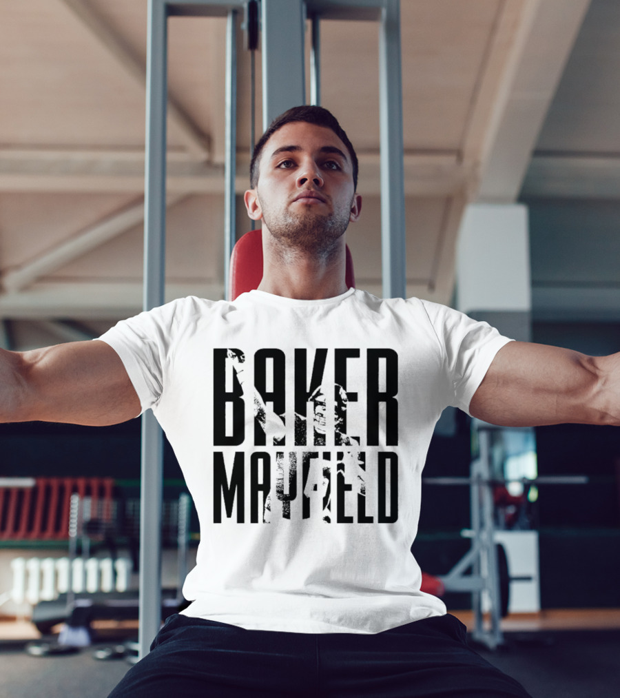 Baker Mayfield Tampa Bay Buccaneers Black And White Overlay T-Shirt