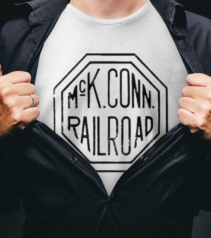 Mckeesport Conn Railroad Co Octagonal Badge T-Shirt