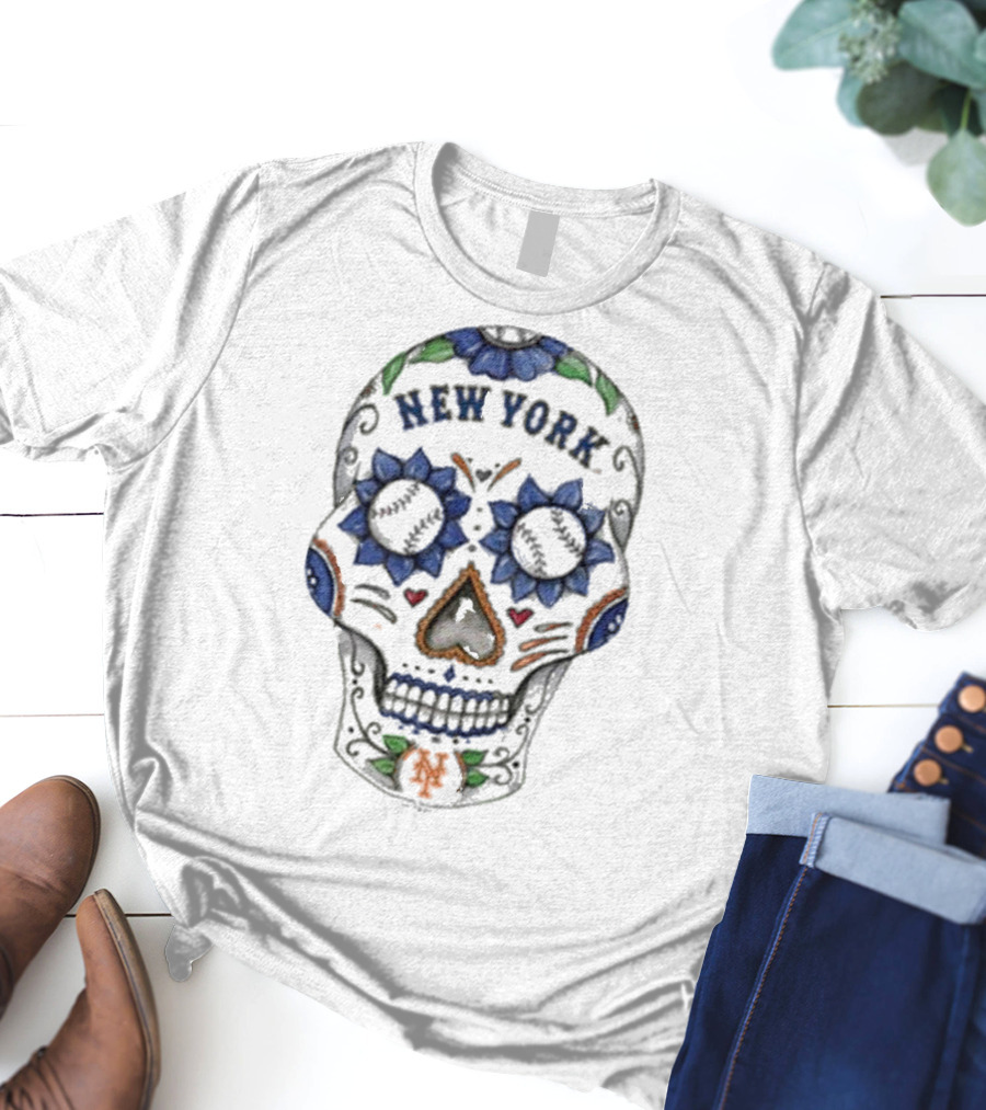 New York Mets Sugar Skull MLB T-Shirt