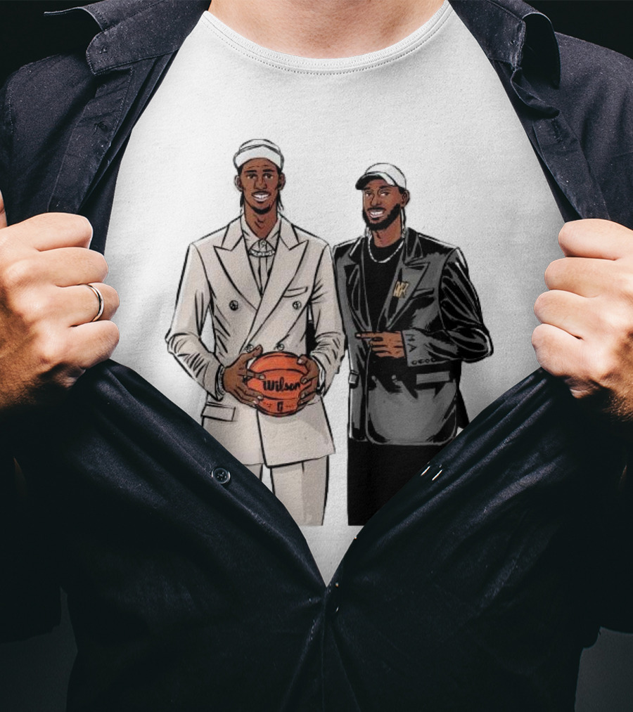 Alex And Olivier Sarr Brothers OKC Thunders Cartoon Wilson Basketball T-Shirt