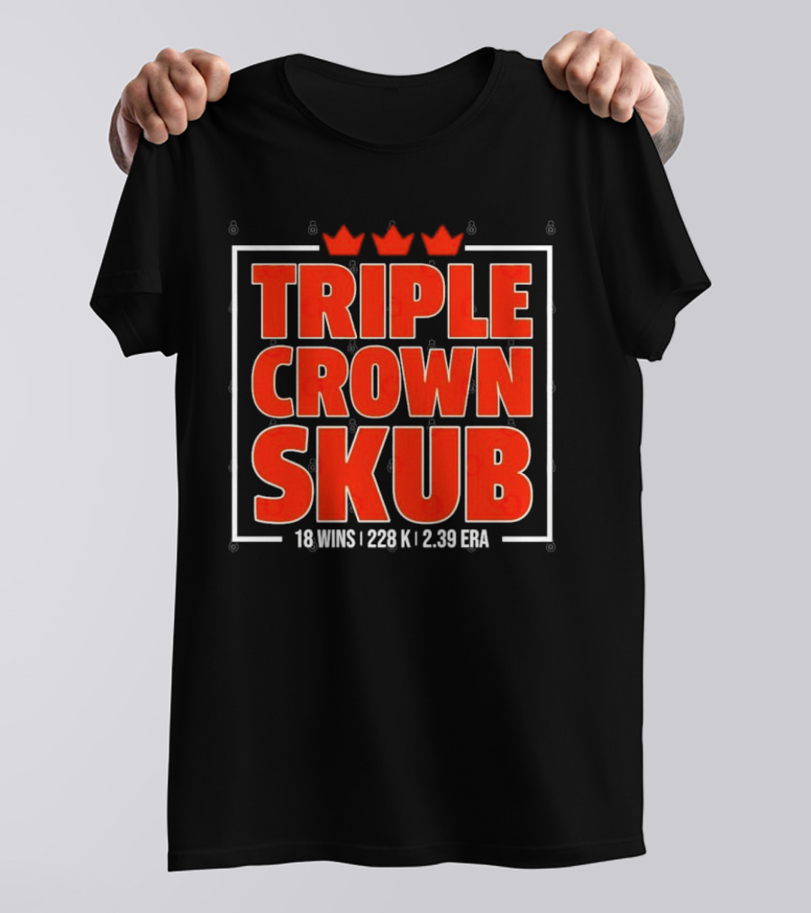 Triple Crown Skub Detroit Tigers Tarik Skubal 18 Wins 228K 2.39 ERA T-Shirt