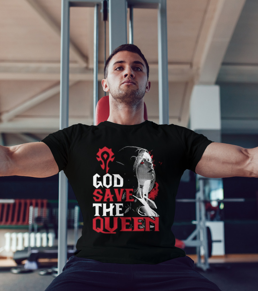World Of Warcraft Sylvanas Windrunner God Save The Queen Horde T-Shirt