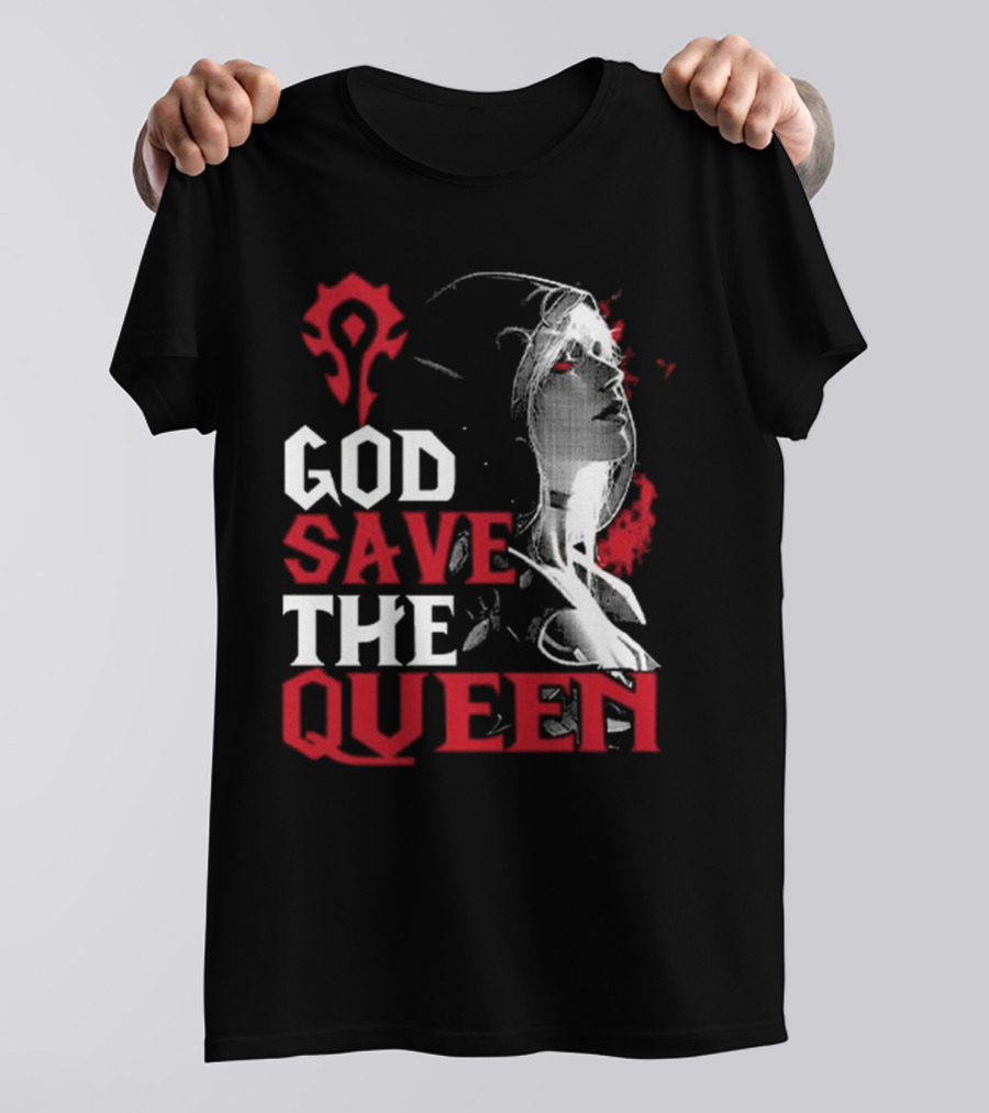 World Of Warcraft Sylvanas Windrunner God Save The Queen Horde T-Shirt
