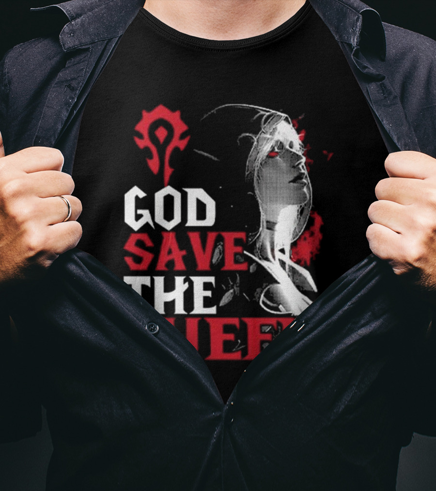 World Of Warcraft Sylvanas Windrunner God Save The Queen Horde T-Shirt