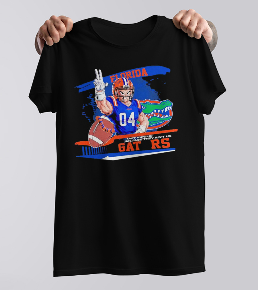 Florida Gators Goku 04 Football They Hate Us Because They Ain't Us T-Shirt
