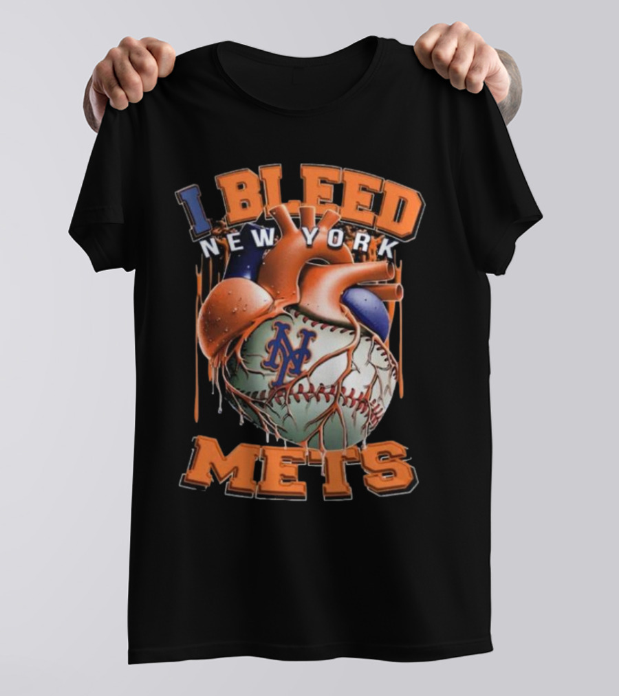 I Bleed New York Mets Heart T-Shirt