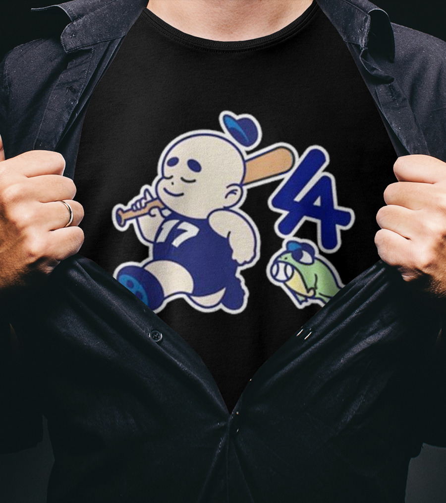 Chunky LA Baseball Baby 17 Fleece Strolling Bat Boy And Turtle T-Shirt