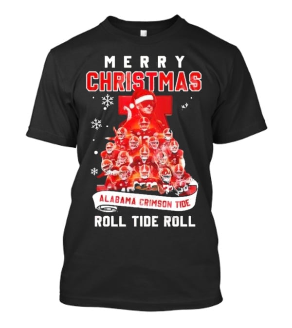 Merry Christmas Alabama Crimson Tide Roll Tide Roll T-Shirt