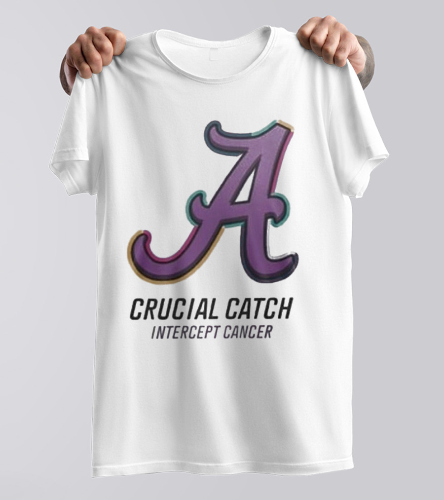 Alabama Crimson Tide Crucial Catch Intercept Cancer T-Shirt