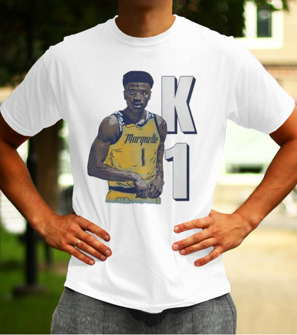 K1 Kameron Jones Marquette Golden Eagles Basketball Cartoon Player T-Shirt