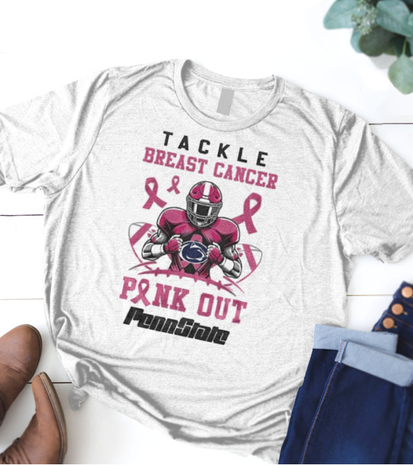 Tackle Breast Cancer Pink Out Penn State Nittany Lions T-Shirt
