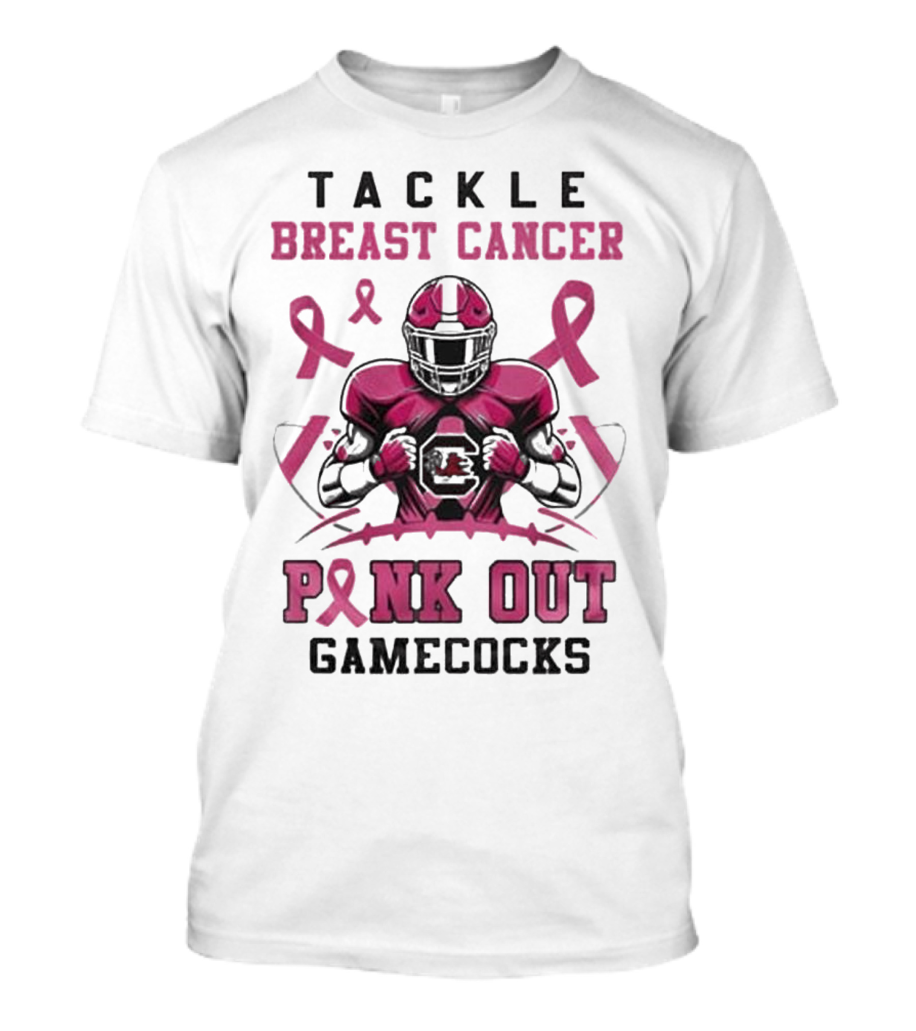 South Carolina Gamecocks Tackle Breast Cancer Pink Out T-Shirt