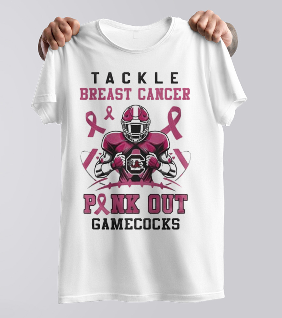South Carolina Gamecocks Tackle Breast Cancer Pink Out T-Shirt