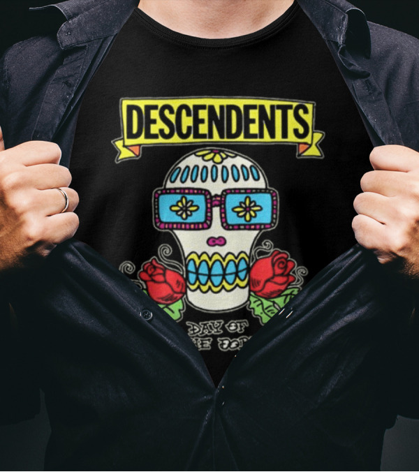 Descendents Day Of The Dork Glow-in-the-Dark Skull With Roses T-Shirt