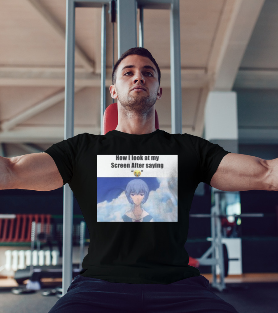 Goofy Ahh Tees Store How I Look At My Screen After Saying 😭 Anime Meme T-Shirt