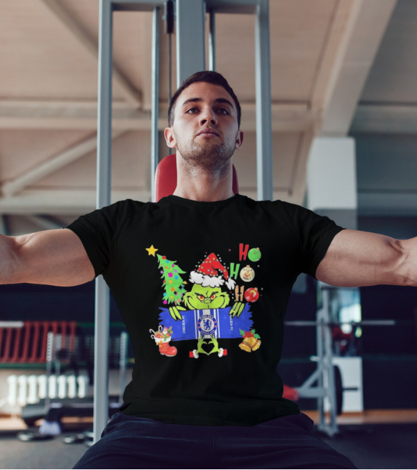 Grinch Ho Ho Ho Chelsea FC Christmas Festive Football Fun T-Shirt