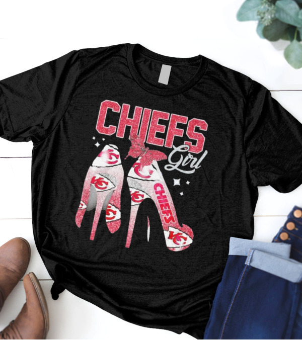 CHIEFS Girl Kansas City High Heels T-Shirt