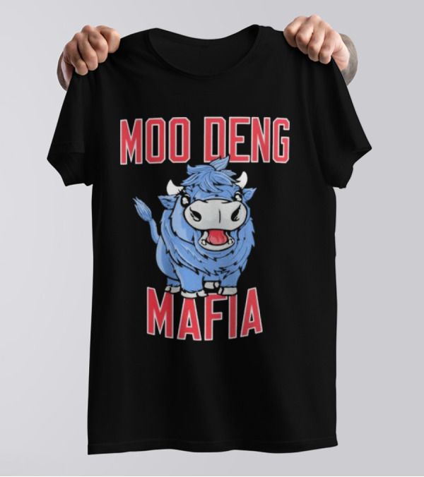 Moo Deng Mafia Buffalo Bills Blue Cartoon Buffalo T-Shirt