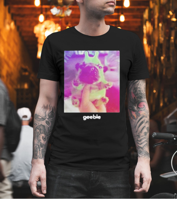 Geeble Pibble Puppy Wearing Green Costume T-Shirt