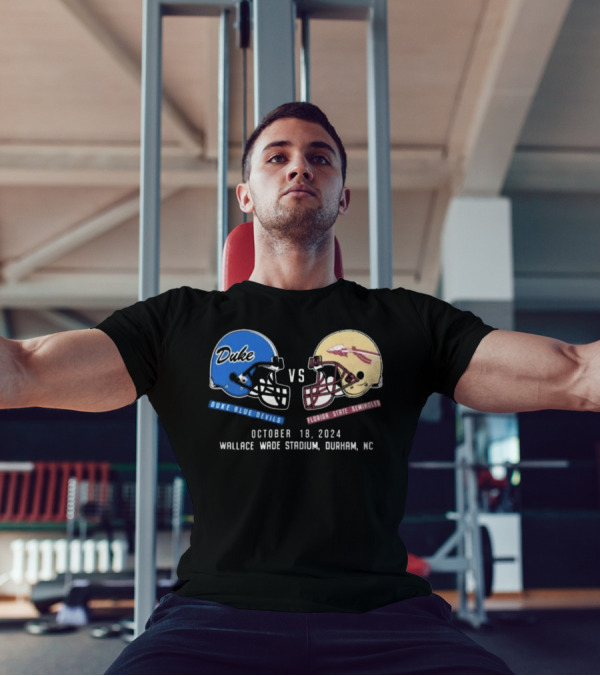 Duke Blue Devils Vs Florida State Seminoles Football October 18, 2024 Wallace Wade Stadium Durham NC T-Shirt
