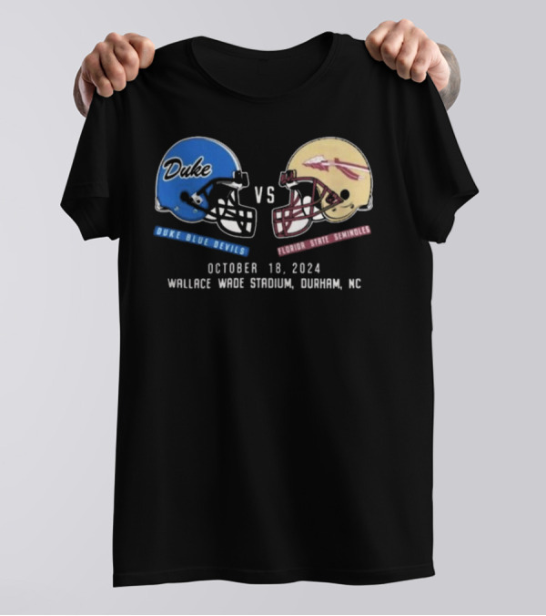 Duke Blue Devils Vs Florida State Seminoles Football October 18, 2024 Wallace Wade Stadium Durham NC T-Shirt