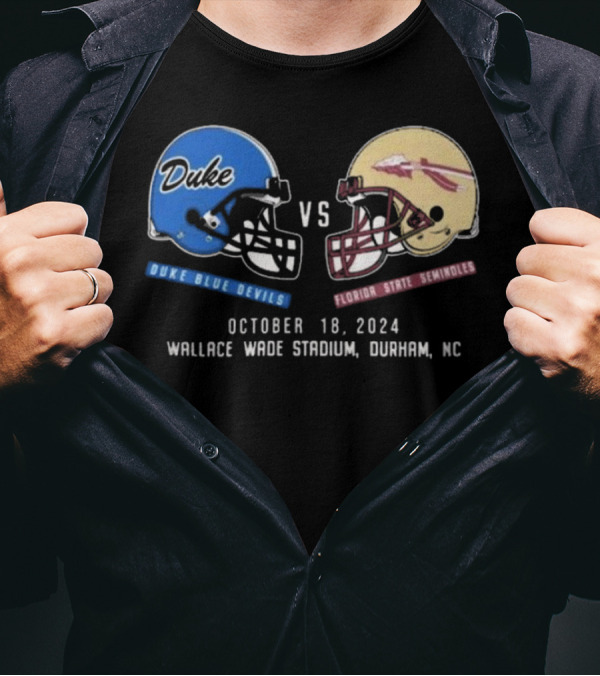 Duke Blue Devils Vs Florida State Seminoles Football October 18, 2024 Wallace Wade Stadium Durham NC T-Shirt