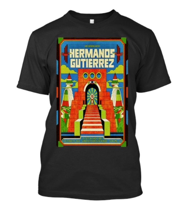 Hermanos Gutierrez October 19 2024 Gundlach Bundschu Winery Sonoma CA Andy Cabic T-Shirt