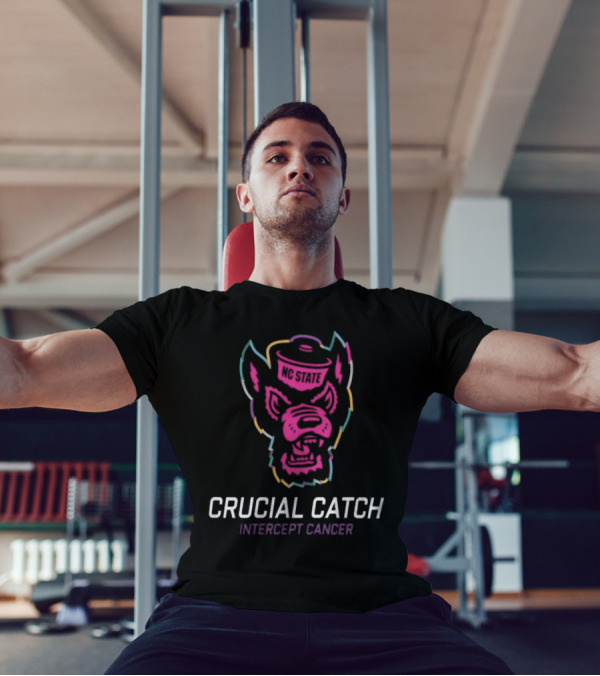 NC State Wolfpack Crucial Catch Intercept Cancer 2024 NCAA T-Shirt