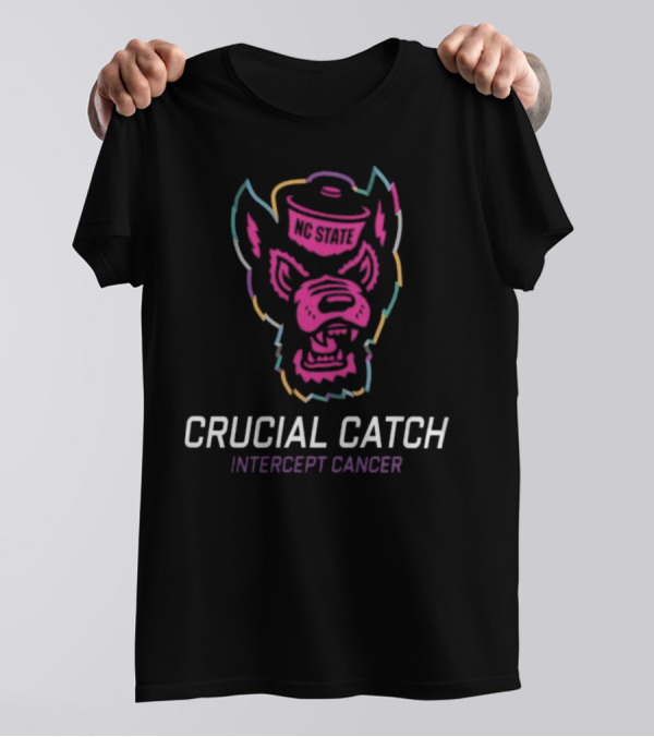 NC State Wolfpack Crucial Catch Intercept Cancer 2024 NCAA T-Shirt