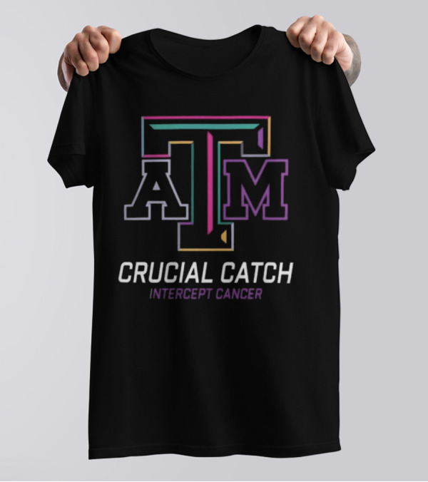 Texas A&M Aggies Intercept Cancer Crucial Catch 2024 NCAA T-Shirt