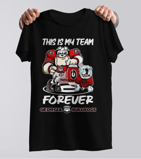 This Is My Team Forever Georgia Bulldogs 2024 Football Mascot T-Shirt