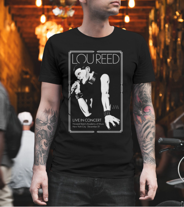 Lou Reed Live In Concert December 21 Howard Stein's Academy Of Music New York City T-Shirt