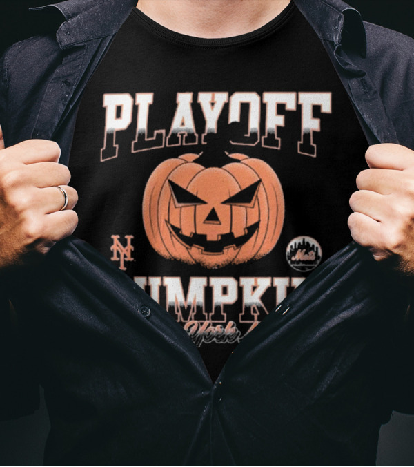 New York Mets Playoff Pumpkin 2024 MLB Postseason T-Shirt