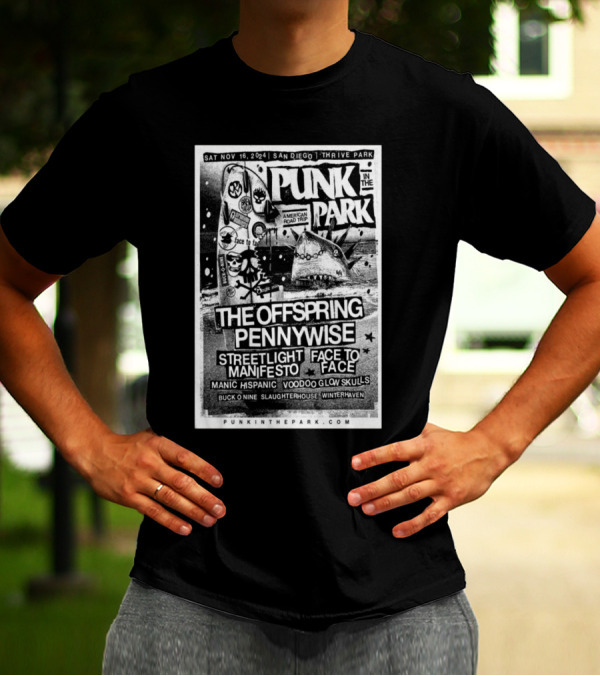 Punk In The Park San Diego 2024 The Offspring Pennywise Streetlight Manifesto Face To Face Lineup T-Shirt