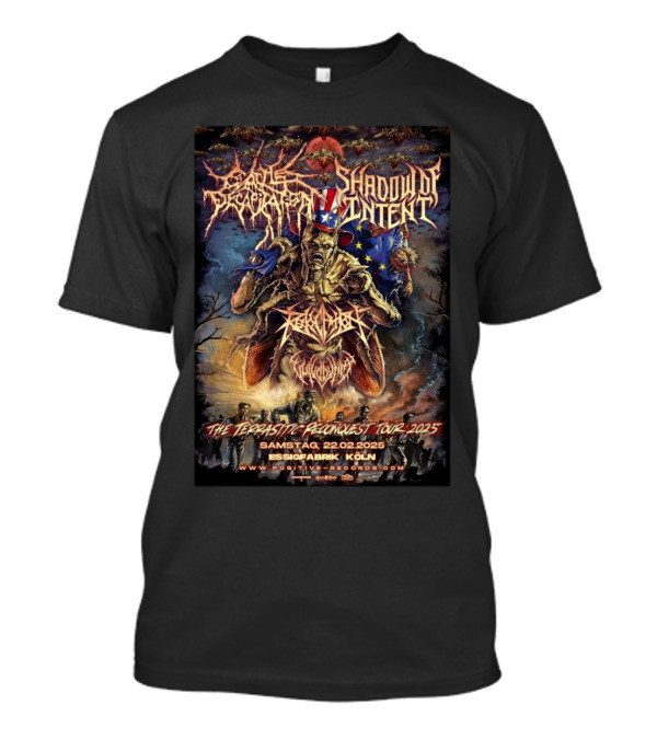 Cattle Decapitation Shadow Of Intent Vulvodynia Revocation The Terrasitic Reconquest Tour 2025 Essigfabrik Köln 22.02.2025 T-Shirt