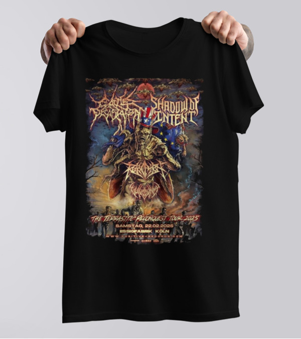 Cattle Decapitation Shadow Of Intent Vulvodynia Revocation The Terrasitic Reconquest Tour 2025 Essigfabrik Köln 22.02.2025 T-Shirt